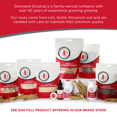 Dairyland raíz de ginseng cruda del cultivo en Wisconsin