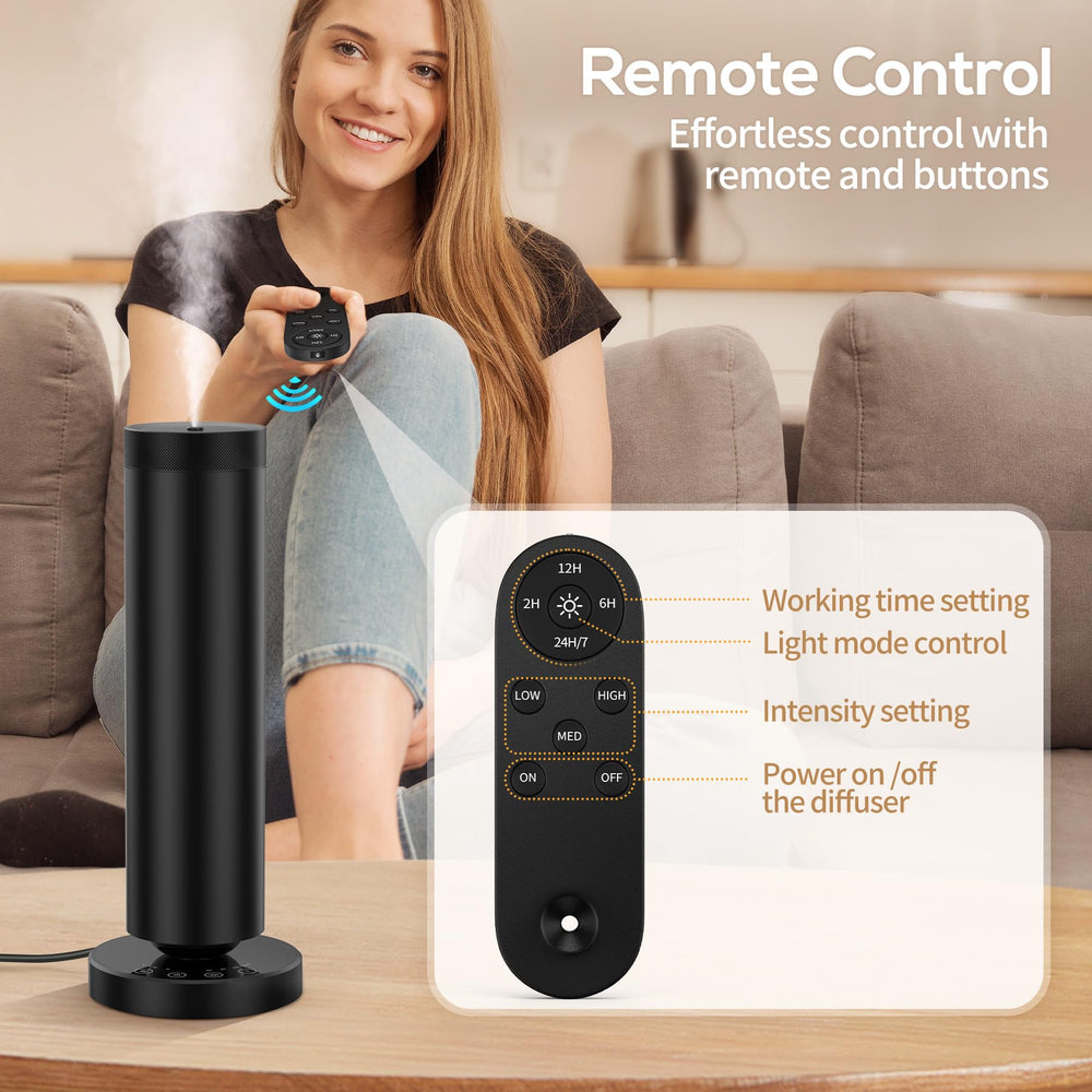 Dakomoda difusor junto a mano para mostrar tamaño compacto y portabilidad