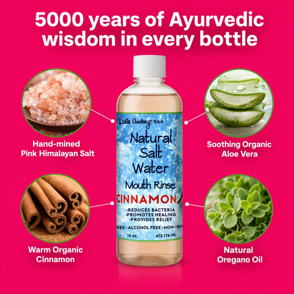 Persona usando Dale Audrey enjuague, sensación fresca y uso diario práctico