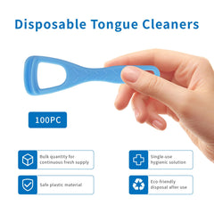 DanTicy raspador en uso para limpiar la lengua y refrescar