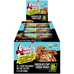 Dave's Killer Bread caja frontal mostrando 12 barras y beneficios orgánicos
