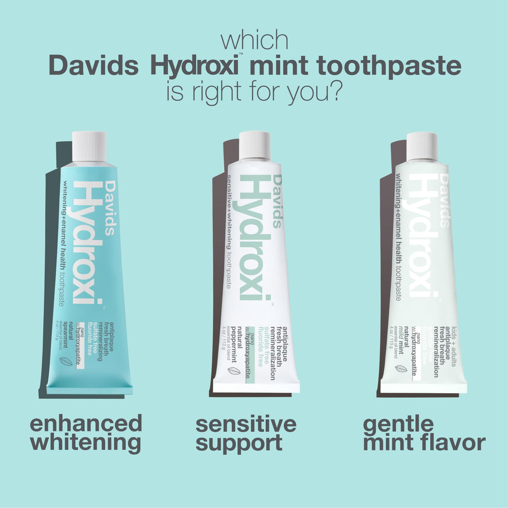 Davids pasta dental en un cepillo demostrando uso y sensación fresca