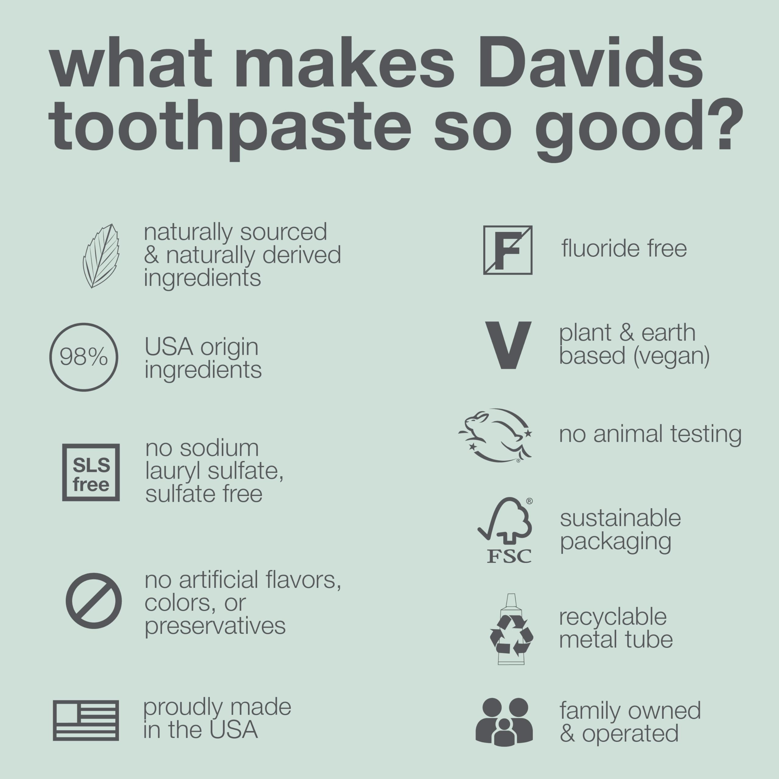 Davids ingredientes naturales y origen vegetal visibles y seguros