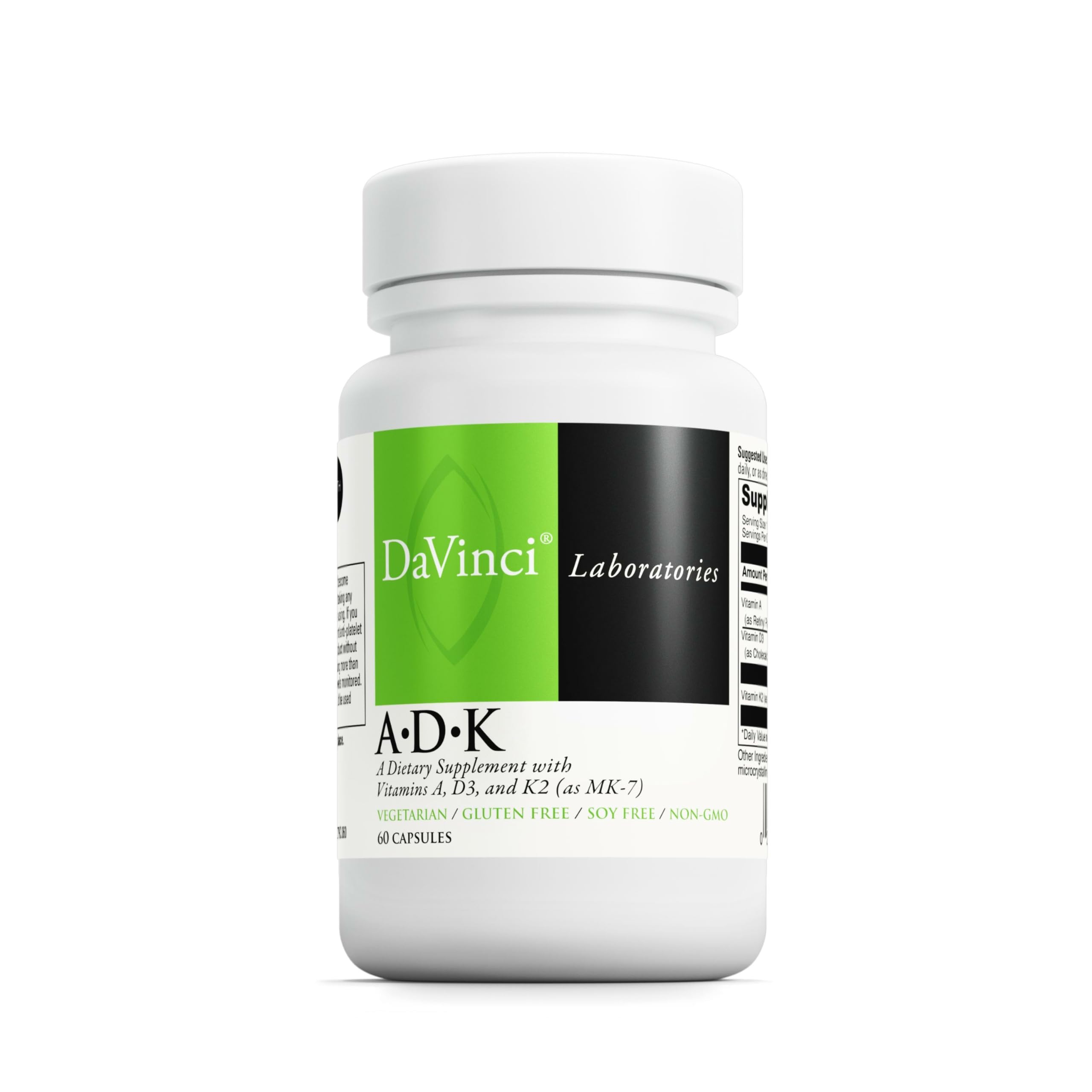 DAVINCI etiqueta frontal del envase mostrando ingredientes clave y beneficios