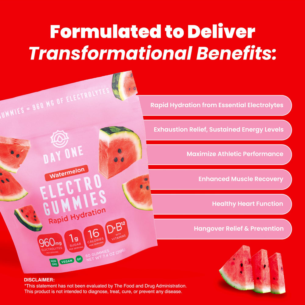Day One gominola individual junto a mano para ver tamaño y consumo fácil