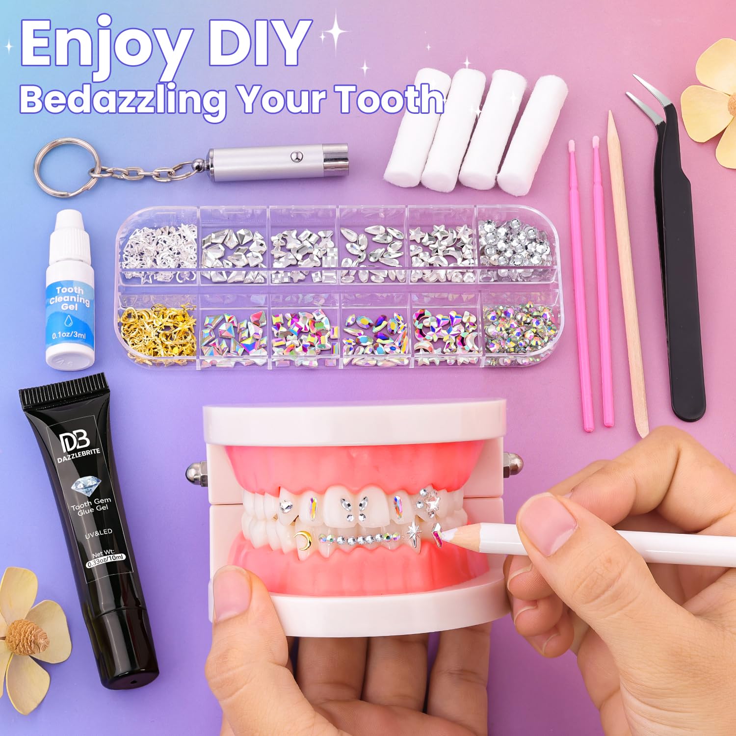 DAZZLEBRITE formas variadas corazón estrella luna para diseños