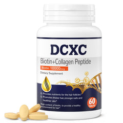 DCXC envase frontal mostrando la marca y el beneficio para cabello