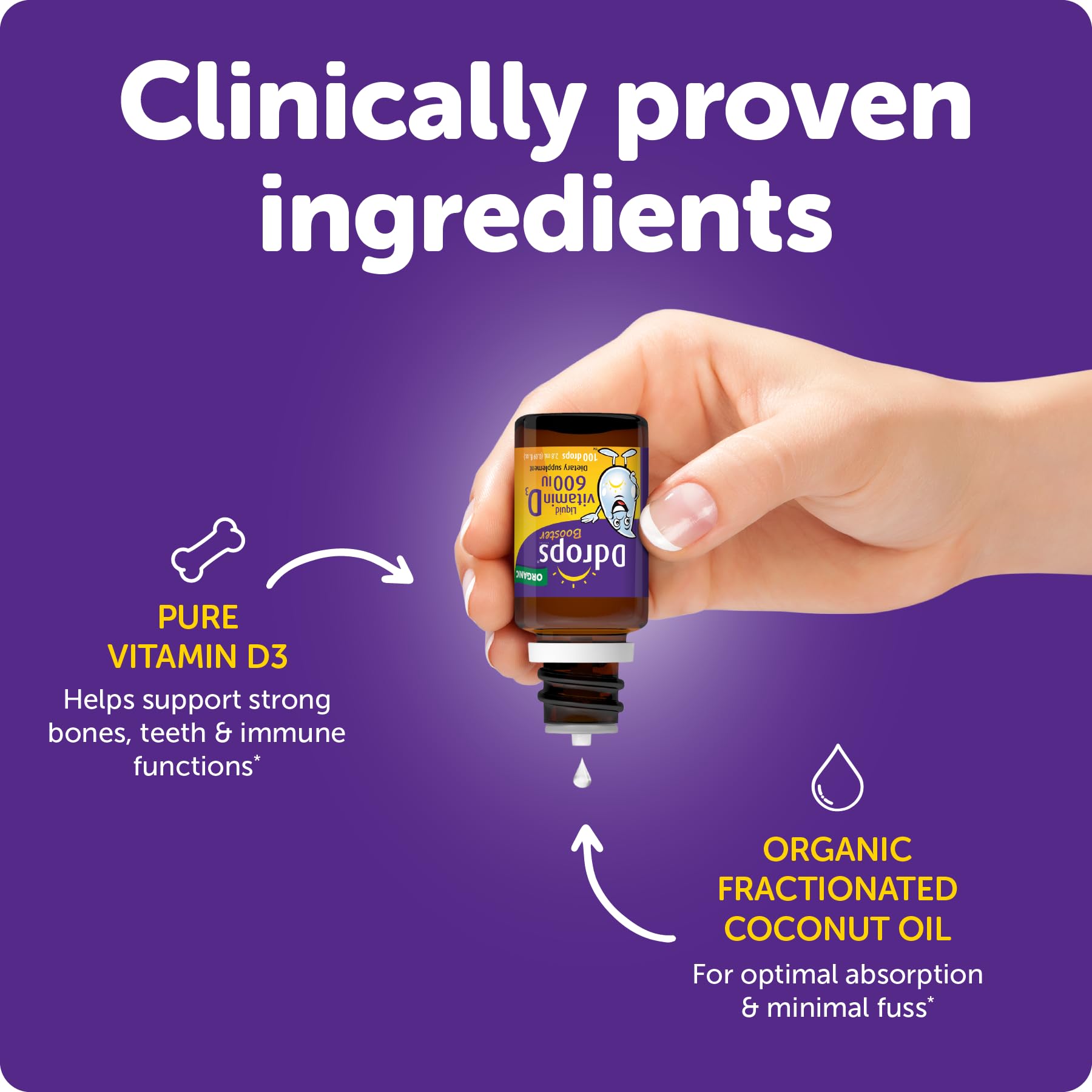 Ddrops etiqueta con ingredientes simples y sin aditivos visibles