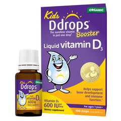 Ddrops botella frontal mostrando diseño claro y dosificación precisa