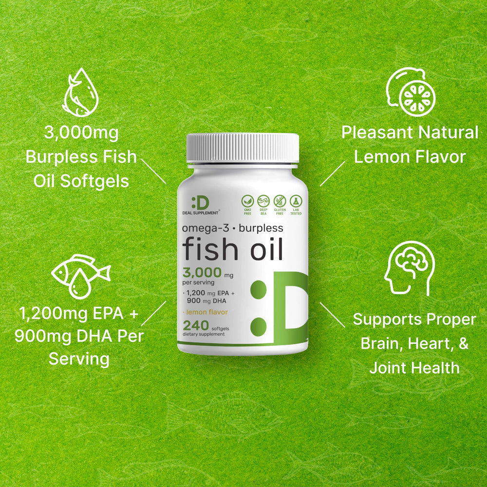 DEAL SUPPLEMENT frasco abierto mostrando cápsulas listas para tomar