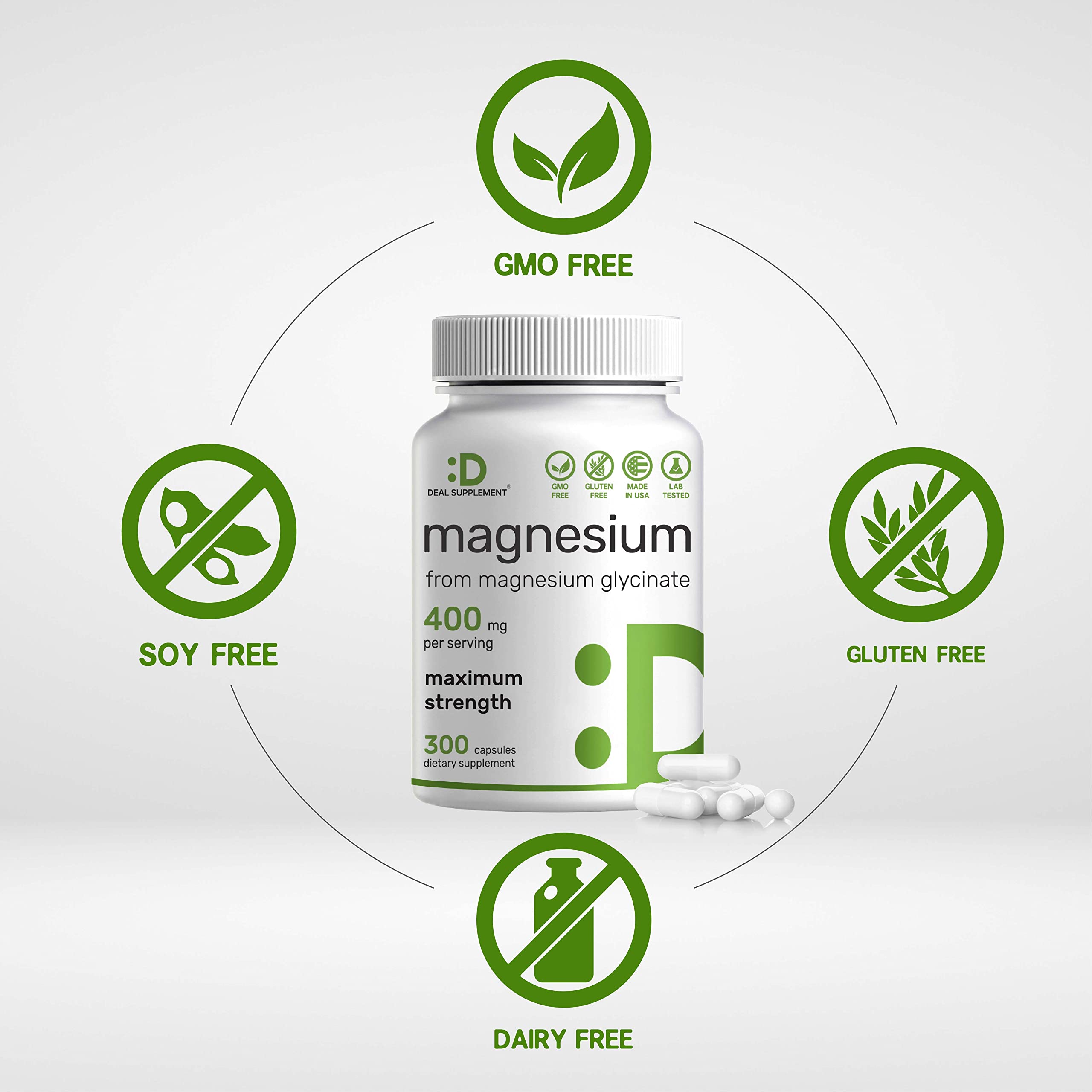 DEAL SUPPLEMENT cápsula en mano para comparar tamaño y dosificación