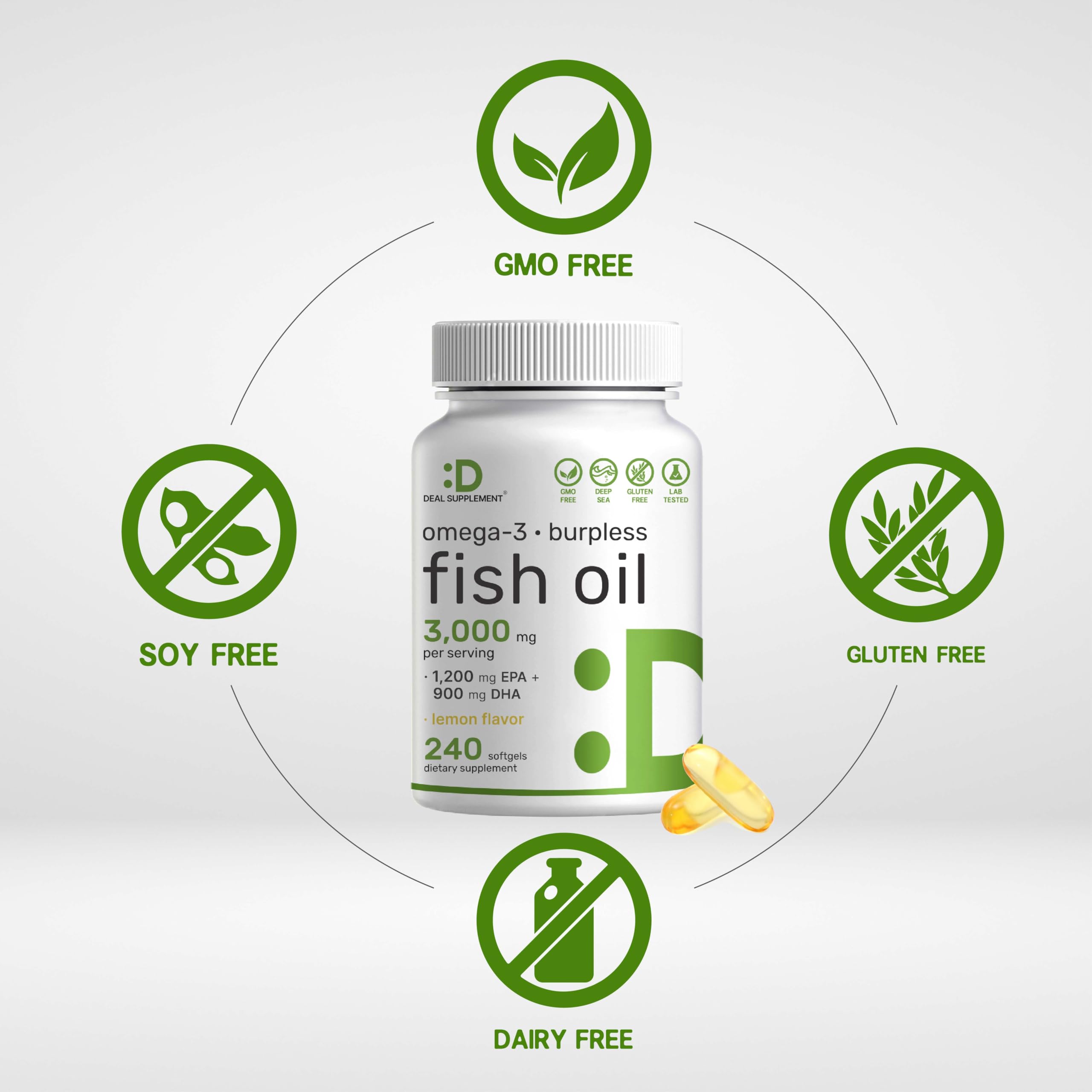 DEAL SUPPLEMENT cápsula en mano para comparar tamaño y facilidad