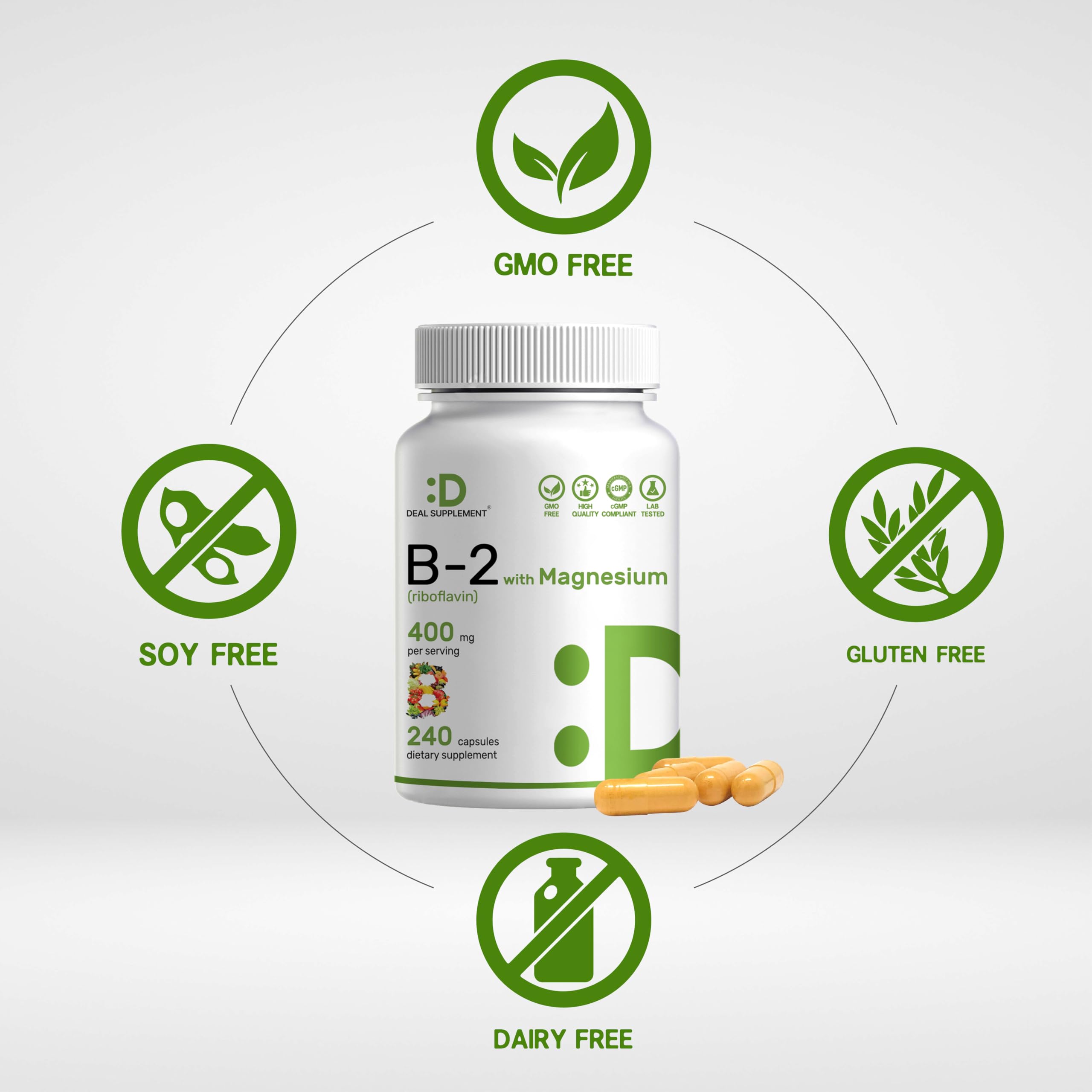Deal Supplement cápsula en mano para comparar tamaño y dosificación