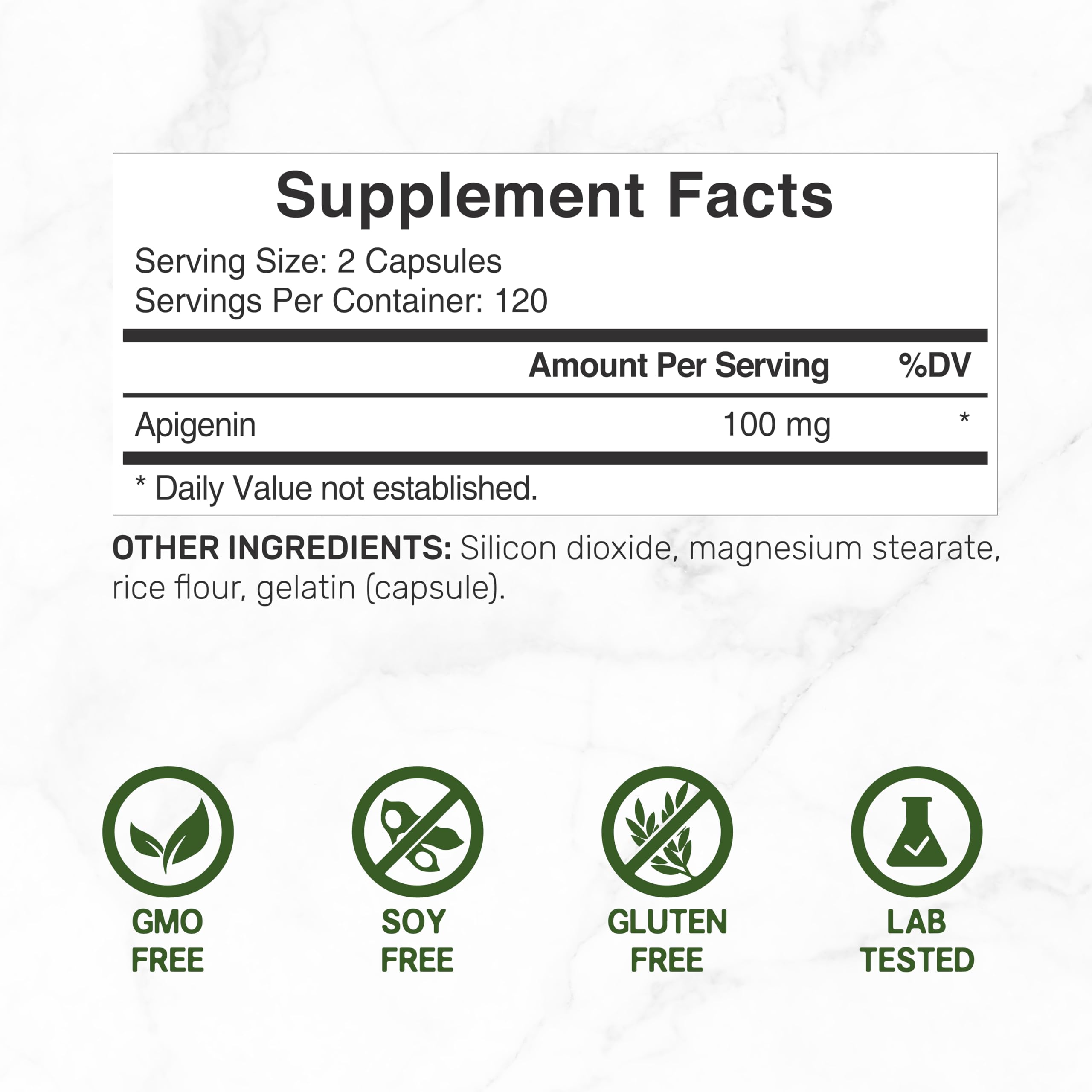 DEAL SUPPLEMENT cápsulas apigenina en primer plano para dosificación precisa