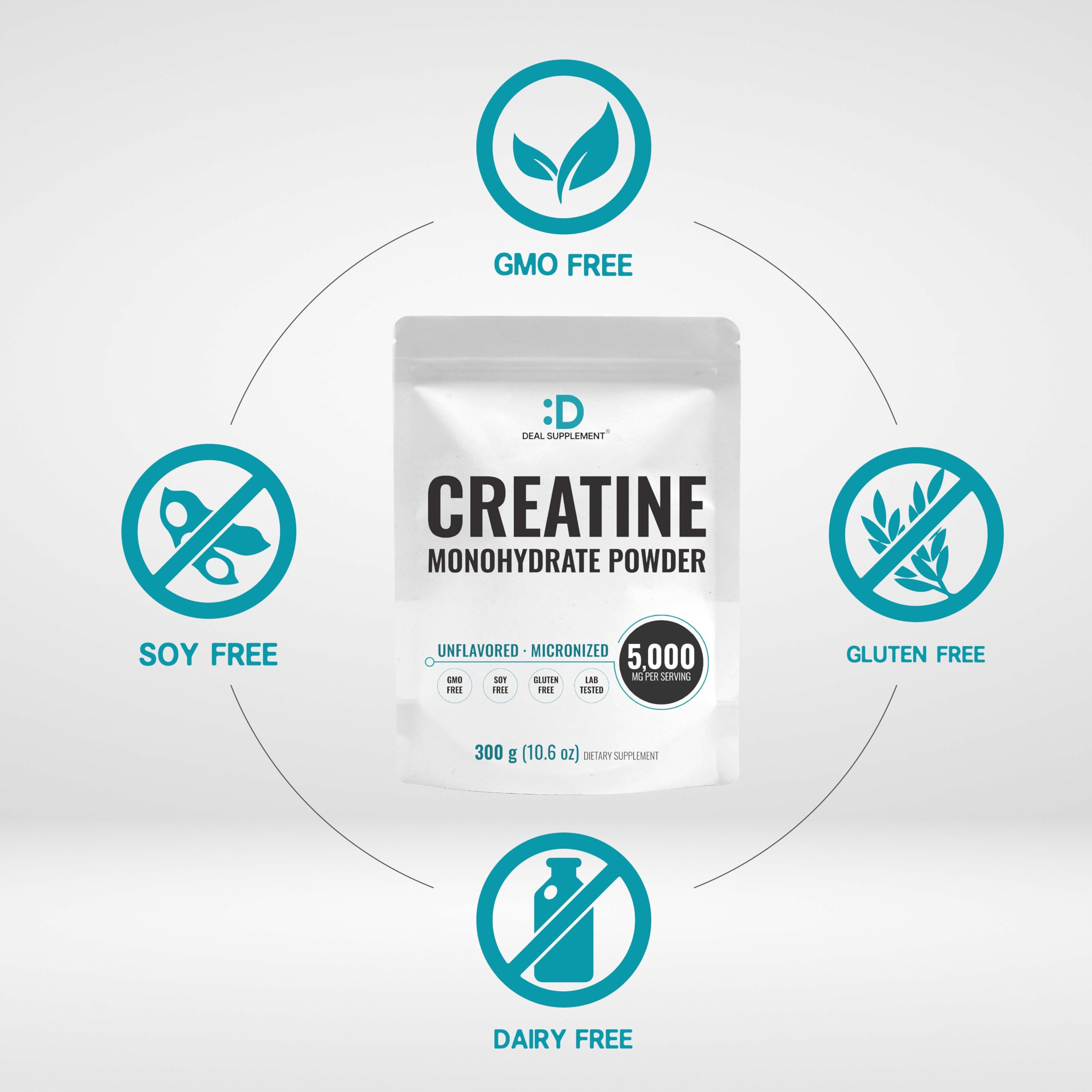 DEAL SUPPLEMENT creatina mezclada en vaso, disolución rápida
