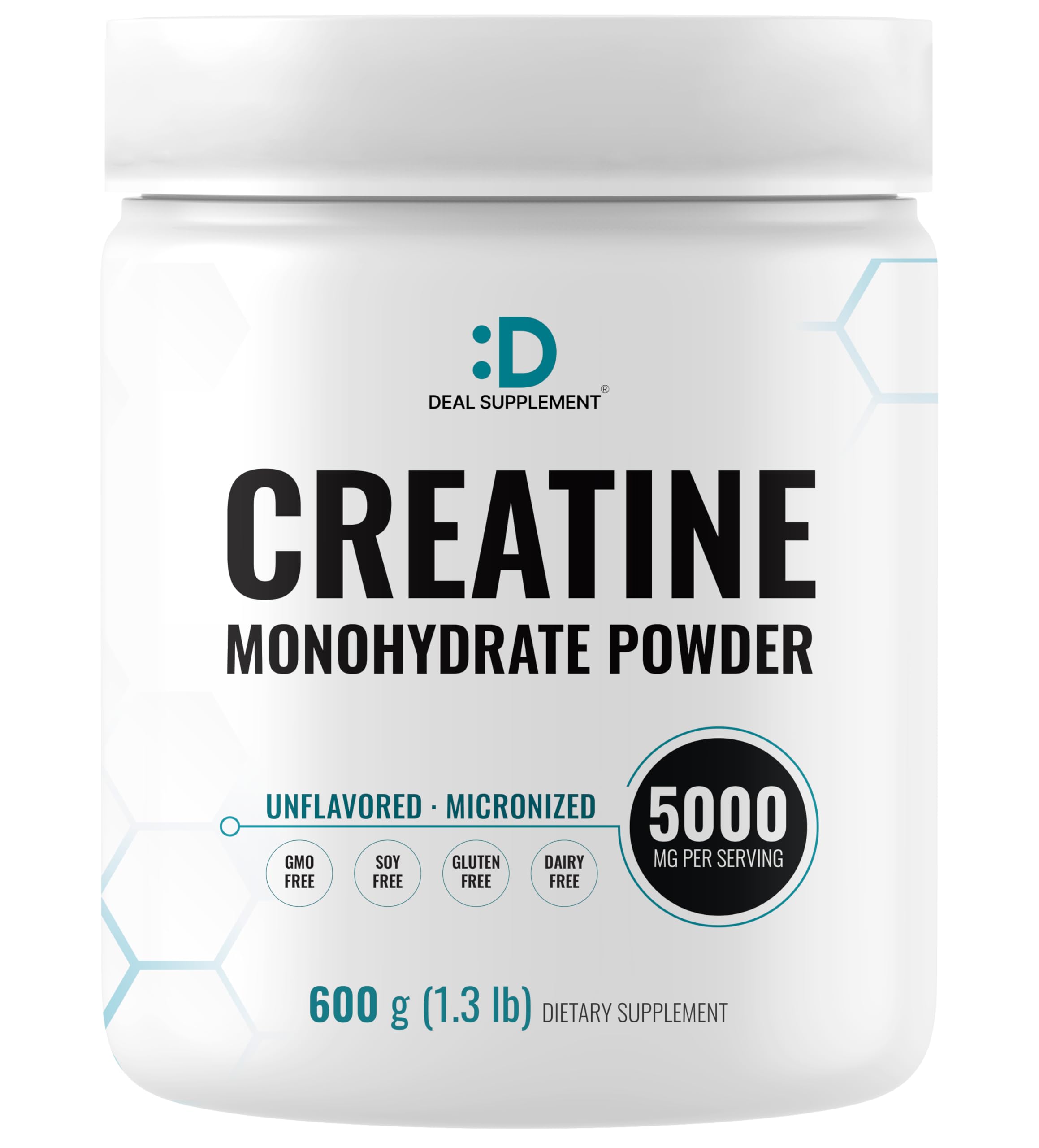 DEAL SUPPLEMENT envase frontal de creatina para rendimiento