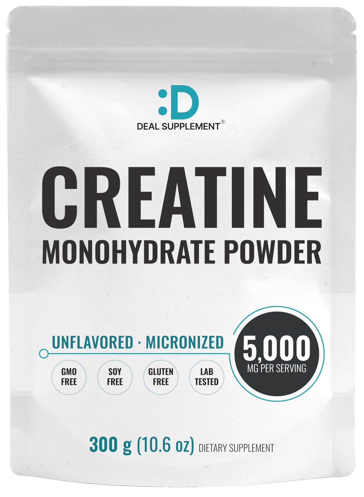 DEAL SUPPLEMENT envase frontal mostrando 300 g y 60 servicios