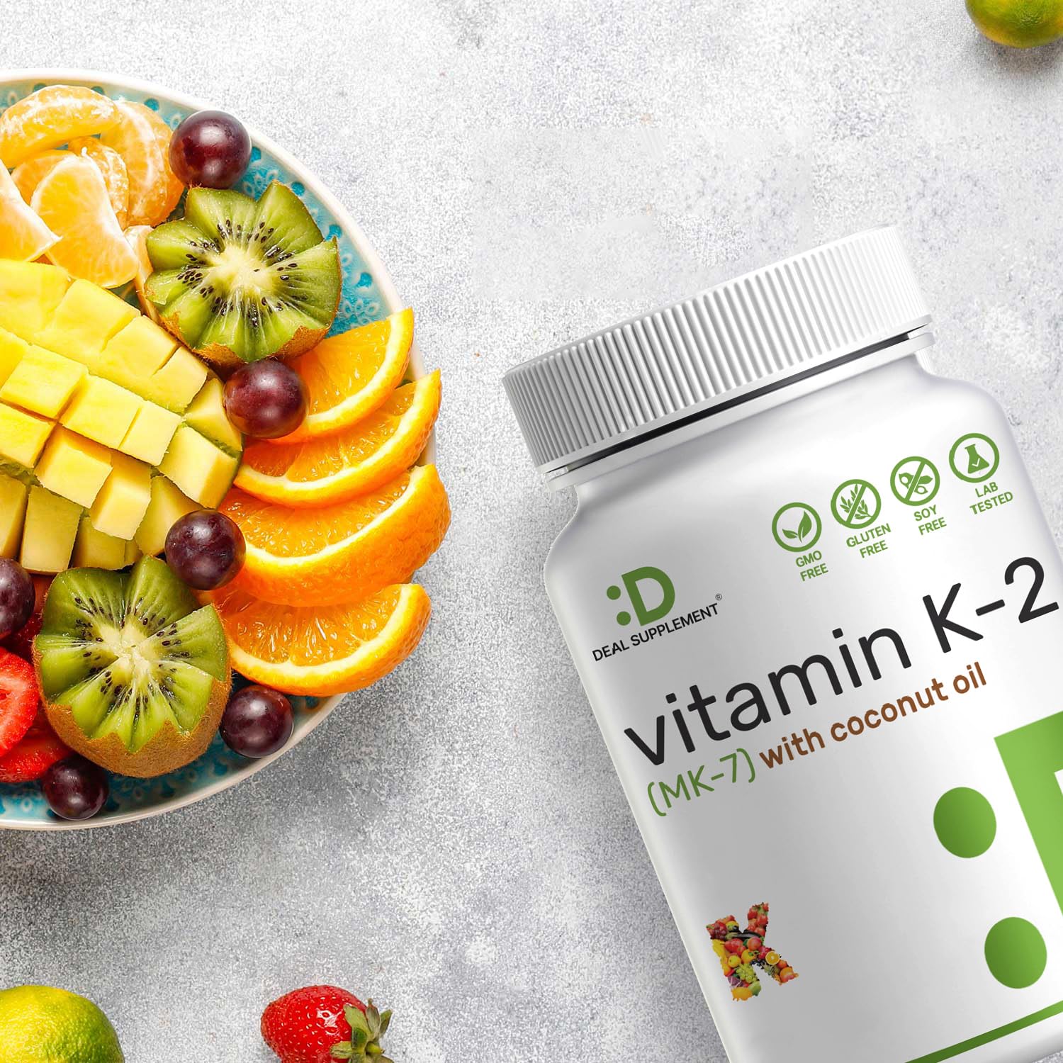 Deal Supplement envase en mesa indicando uso diario en rutina