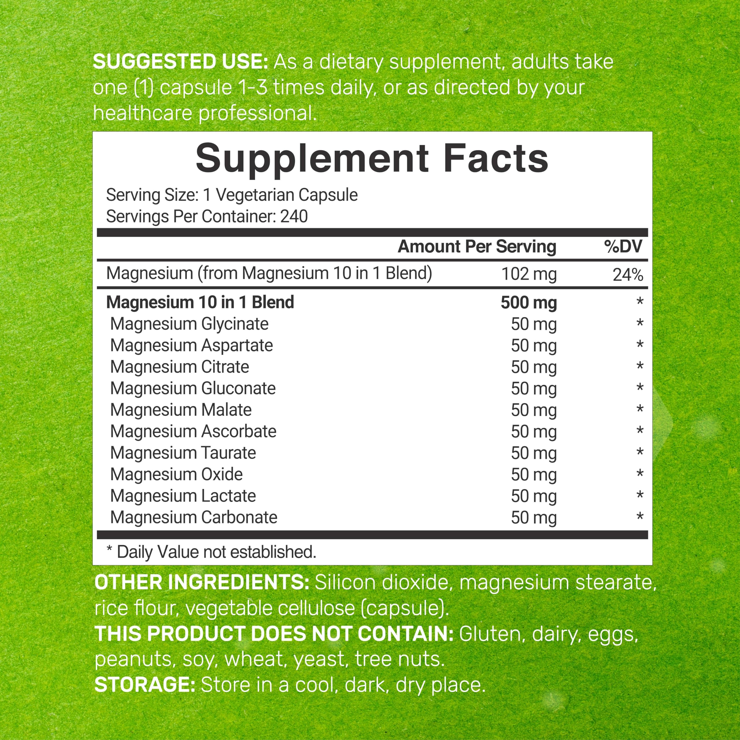 DEAL SUPPLEMENT etiqueta con lista de ingredientes clara y dosificación legible para seguridad