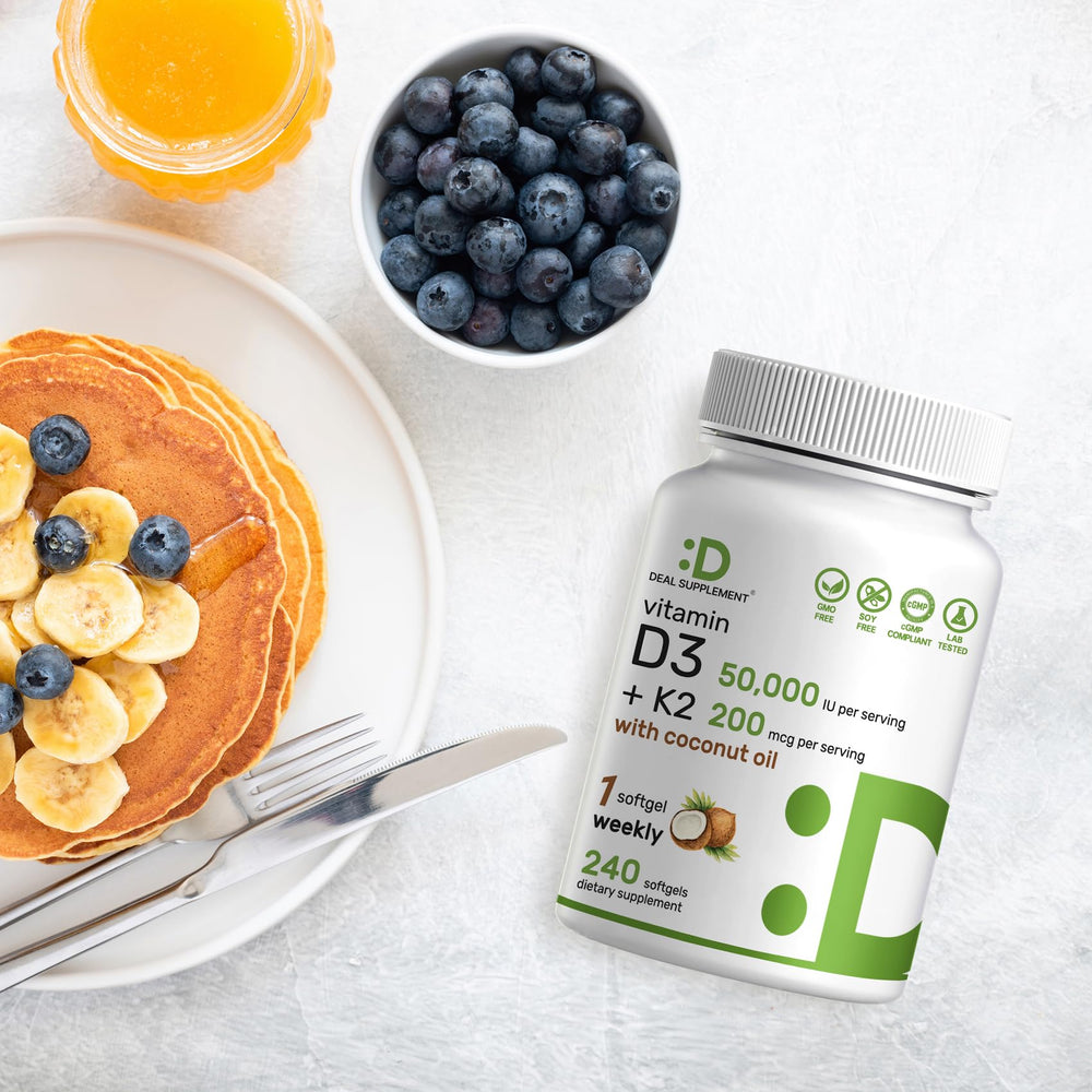 DEAL SUPPLEMENT etiqueta con ingredientes y pruebas de terceros visibles