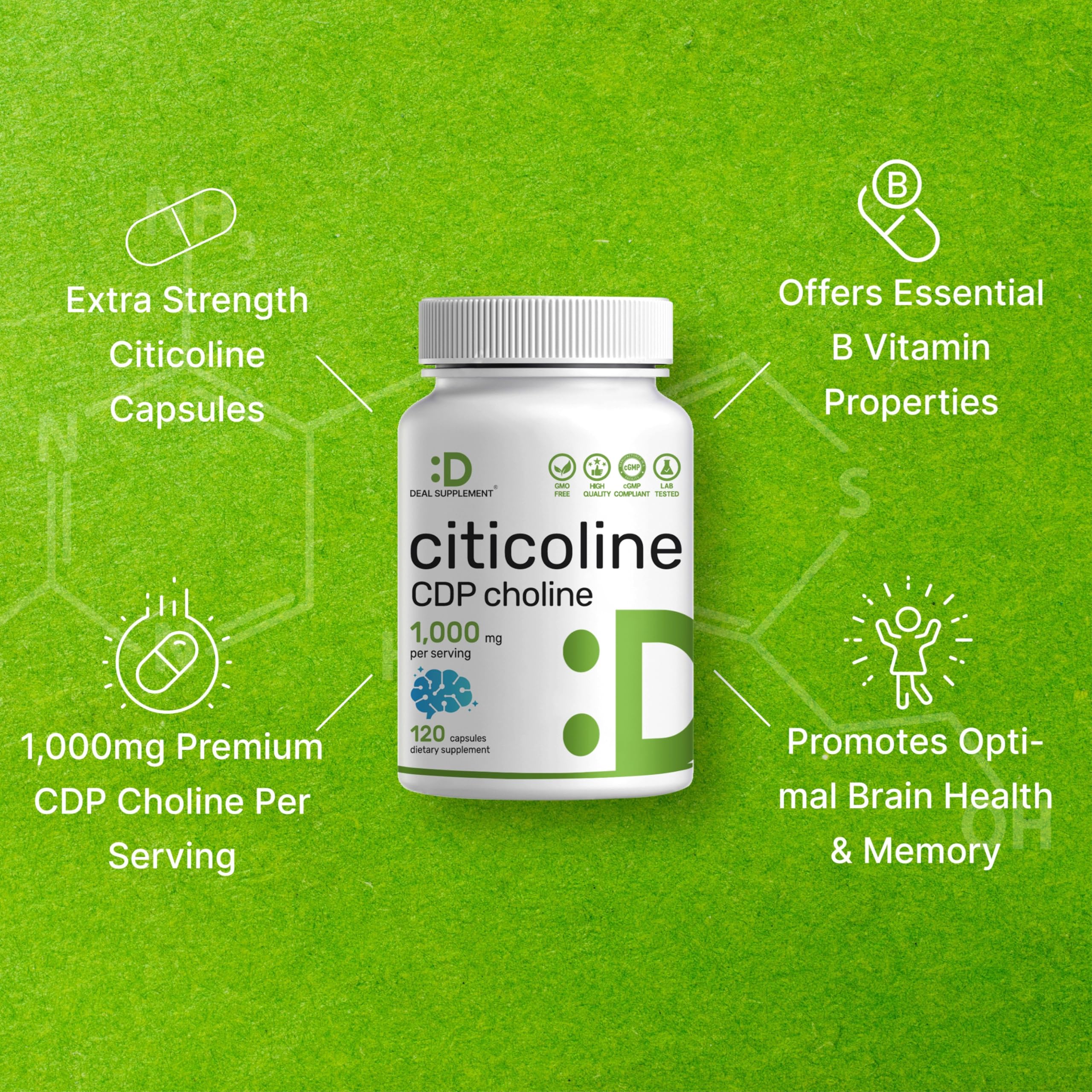DEAL SUPPLEMENT etiqueta con ingredientes y sin alérgenos para confianza del usuario