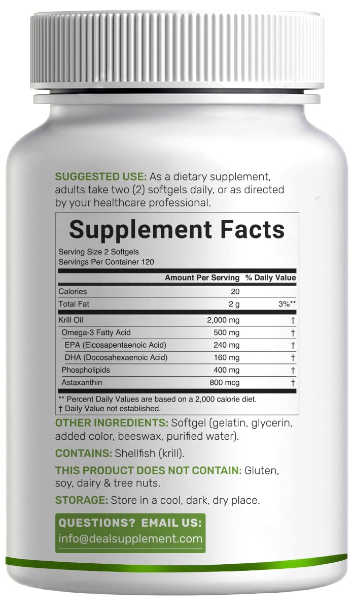DEAL SUPPLEMENT etiqueta nutricional legible con información de dosis y pruebas
