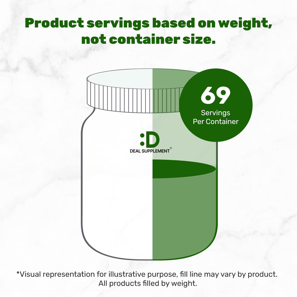 DEAL SUPPLEMENT etiqueta nutricional destacando 1000 mg de potasio por porción