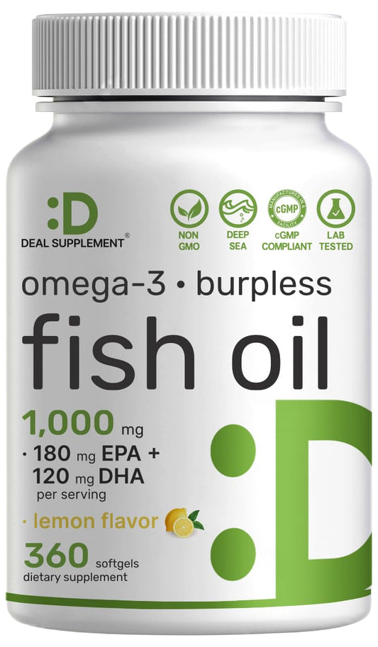 DEAL SUPPLEMENT frasco frontal mostrando 360 cápsulas y información clara