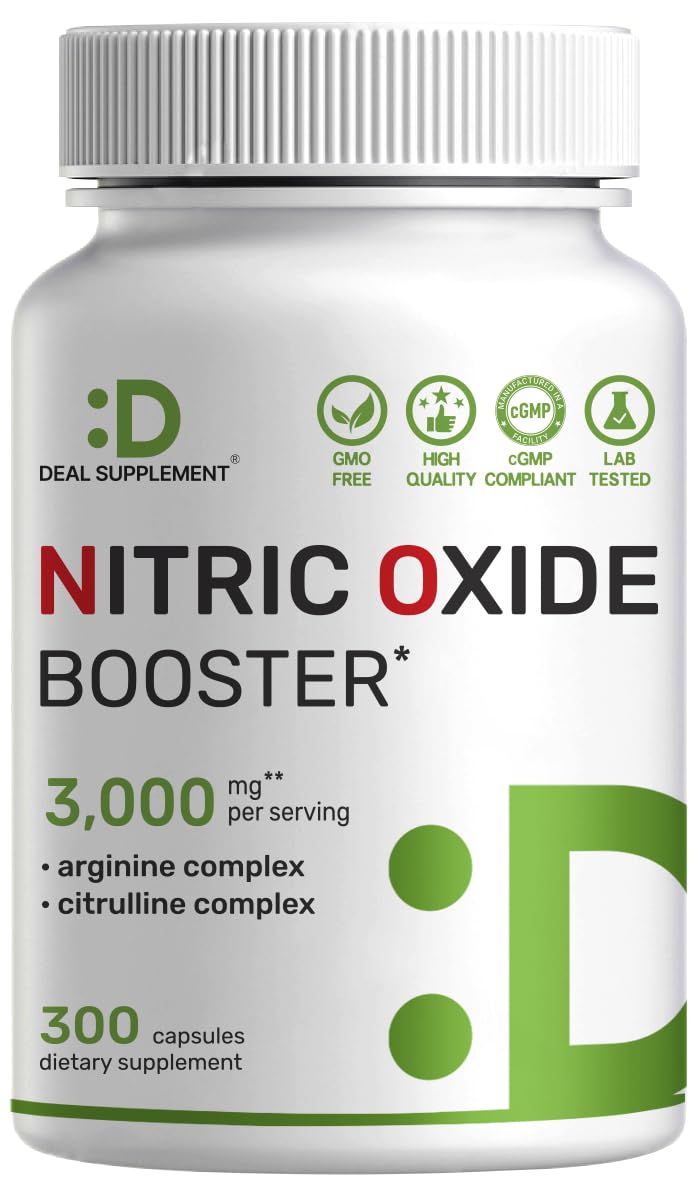 DEAL SUPPLEMENT frasco frontal mostrando etiqueta y 300 cápsulas, conveniencia