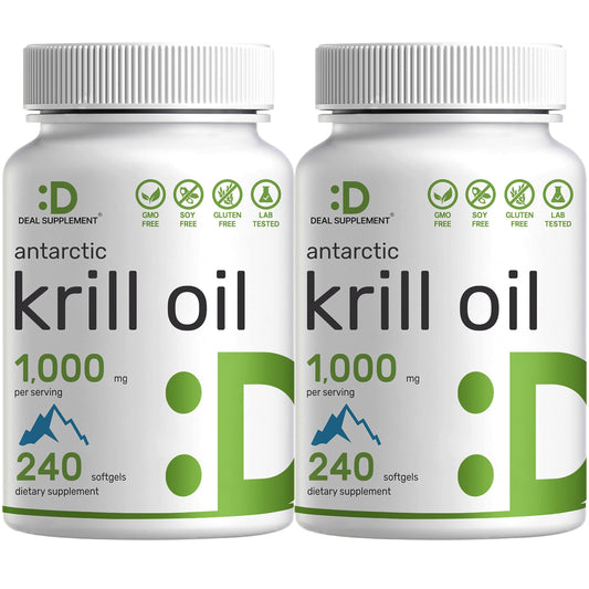 DEAL SUPPLEMENT frasco frontal del pack doble con 480 cápsulas, presentación clara y duradera