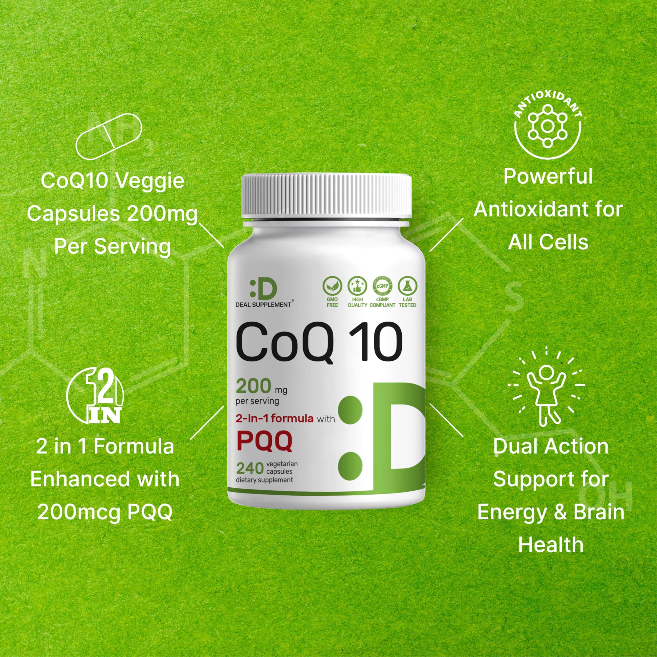 DEAL SUPPLEMENT etiqueta con lista de ingredientes y dosis claras