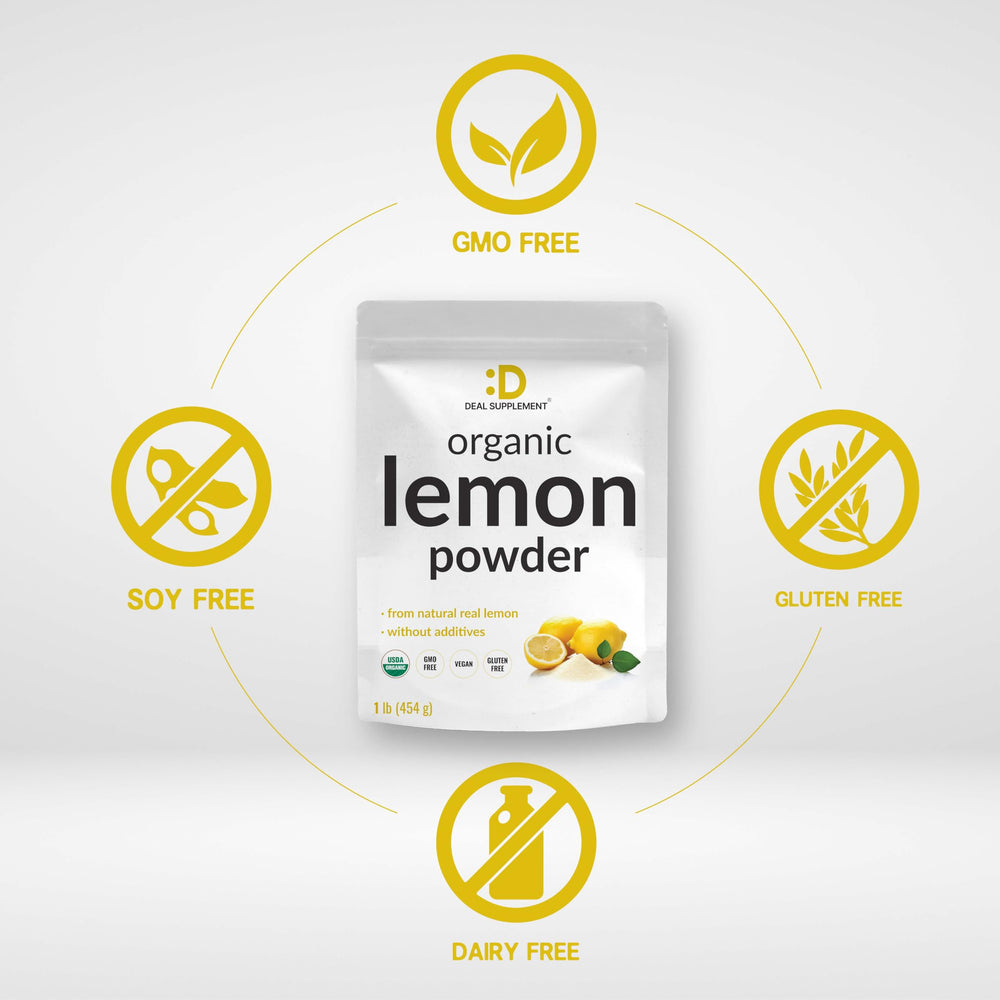 DEAL SUPPLEMENT polvo de limón en cucharada listo para añadir y dar sabor