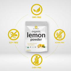 DEAL SUPPLEMENT polvo de limón en cucharada listo para añadir y dar sabor