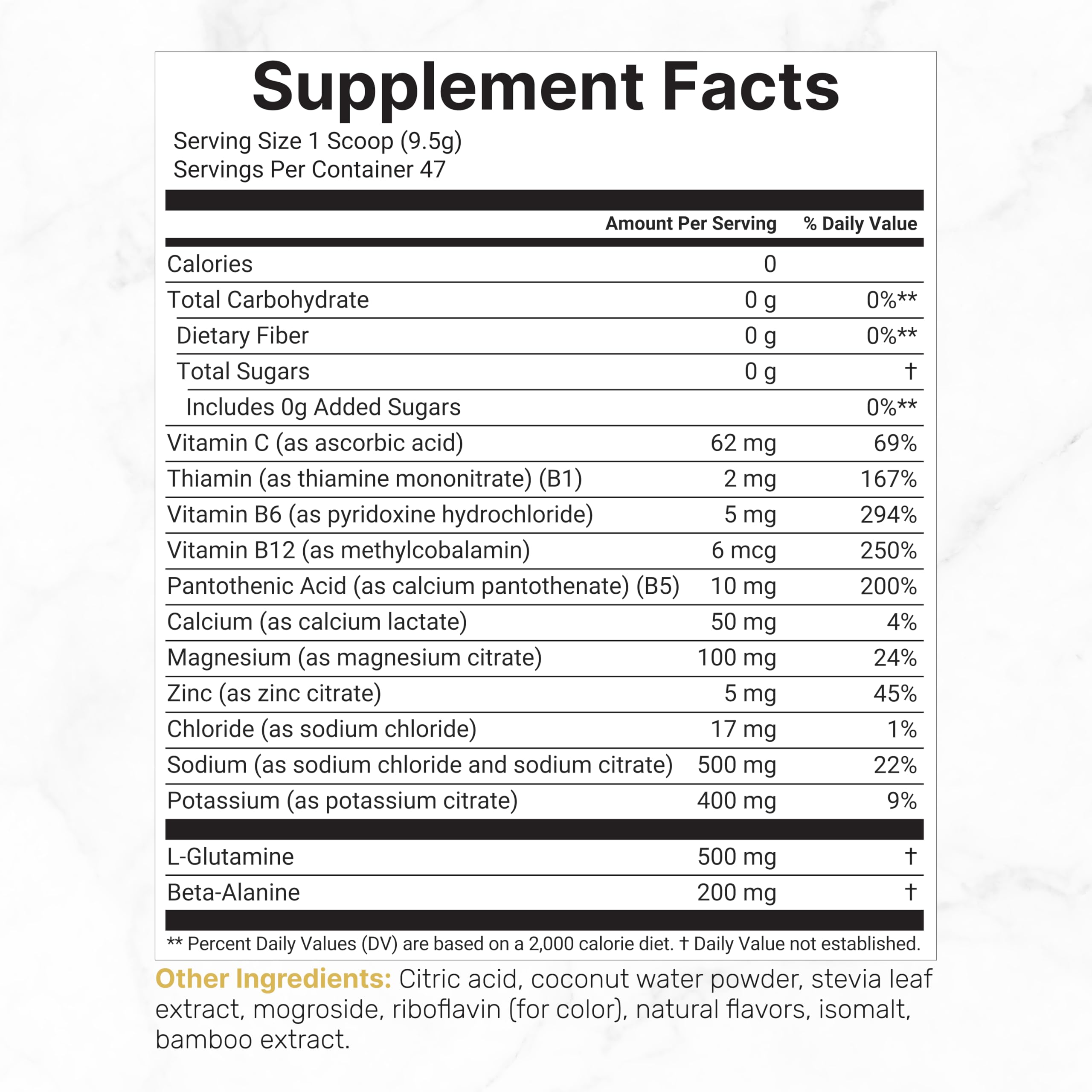 DEAL SUPPLEMENT polvo textura fina destacando mezcla sin azúcar beneficios