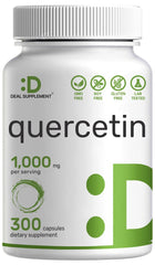 DEAL SUPPLEMENT frasco frontal mostrando quercetina 1000 mg, presentación clara