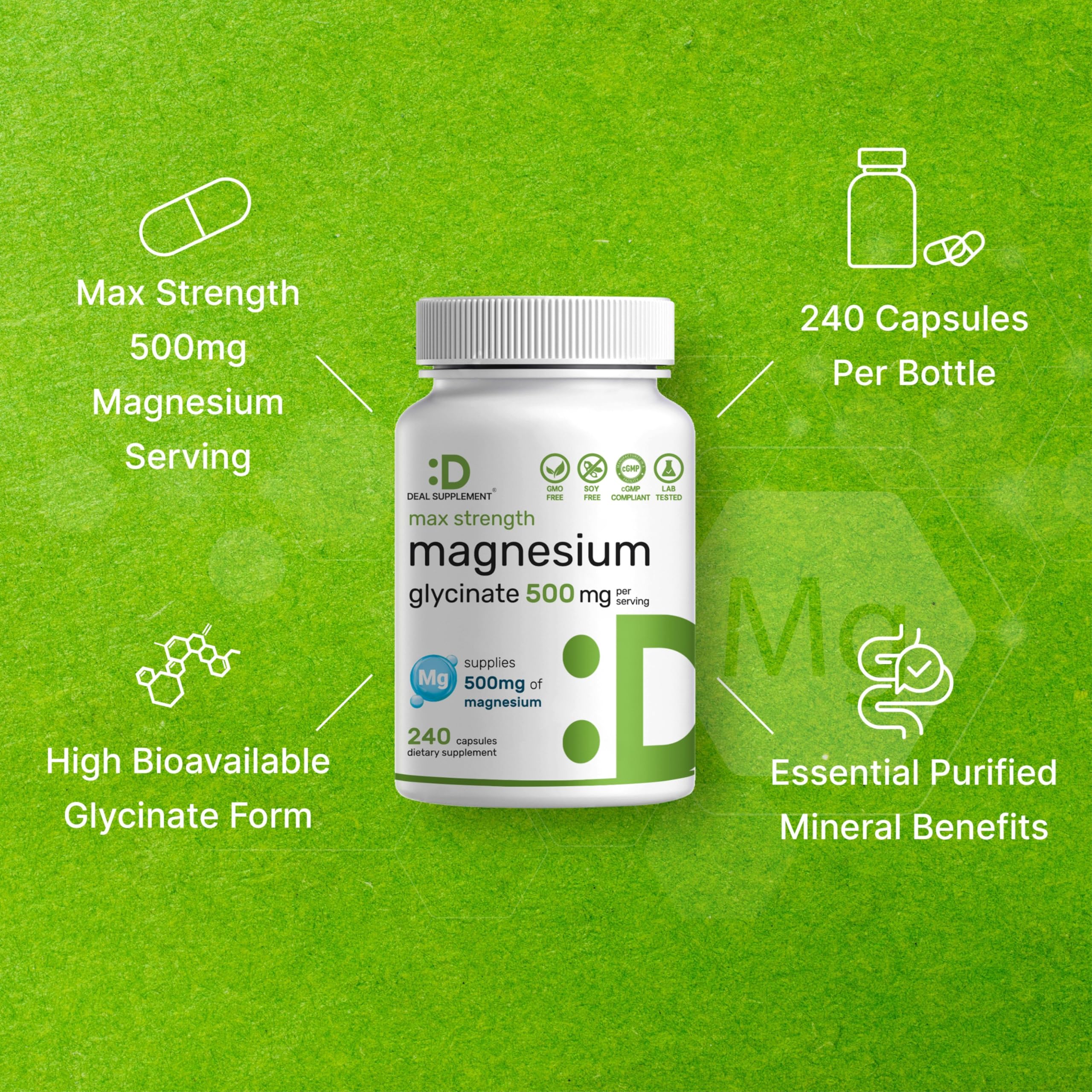 DEAL SUPPLEMENT primer plano de la cápsula resaltando textura fina