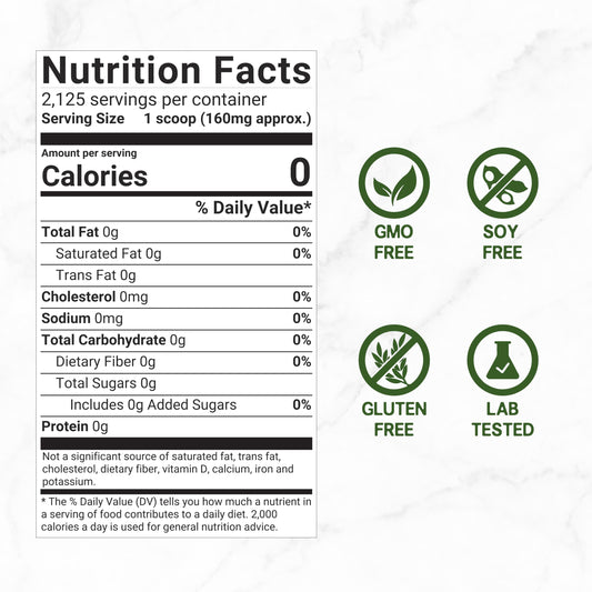 DEAL SUPPLEMENT textura del polvo de stevia resaltando pureza