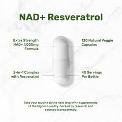 DEAL SUPPLEMENT polvo de NAD y resveratrol para visualizar pureza y mezcla
