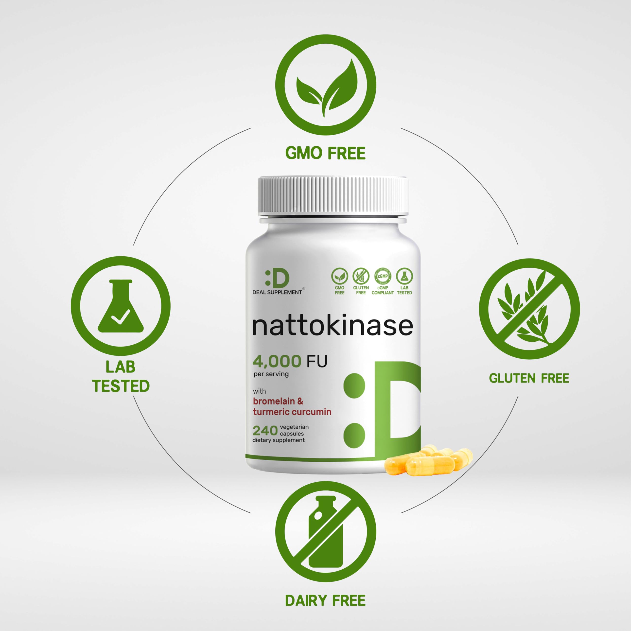 DEAL SUPPLEMENT primer plano del polvo de natto para resaltar origen fermentado
