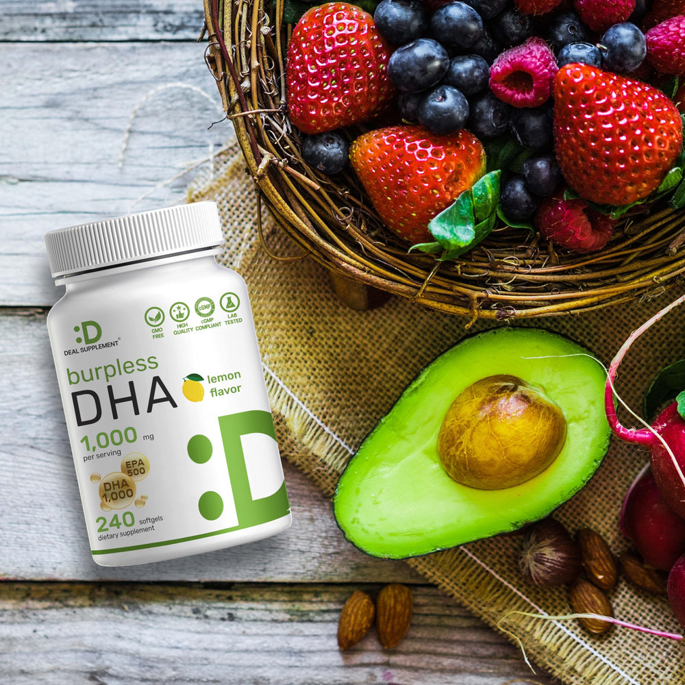DEAL SUPPLEMENT frasco junto a plato de desayuno para incorporar en rutina diaria