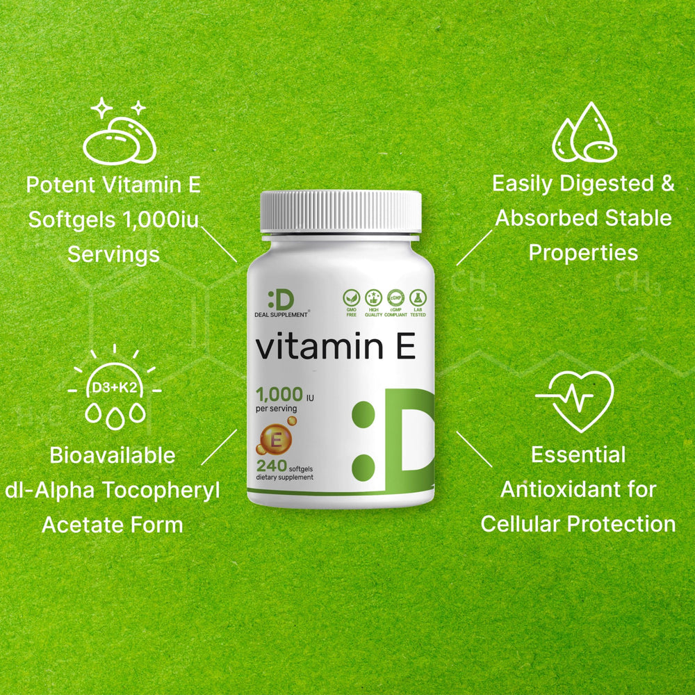 DEAL SUPPLEMENT botella abierta con softgels para visualizar cantidad
