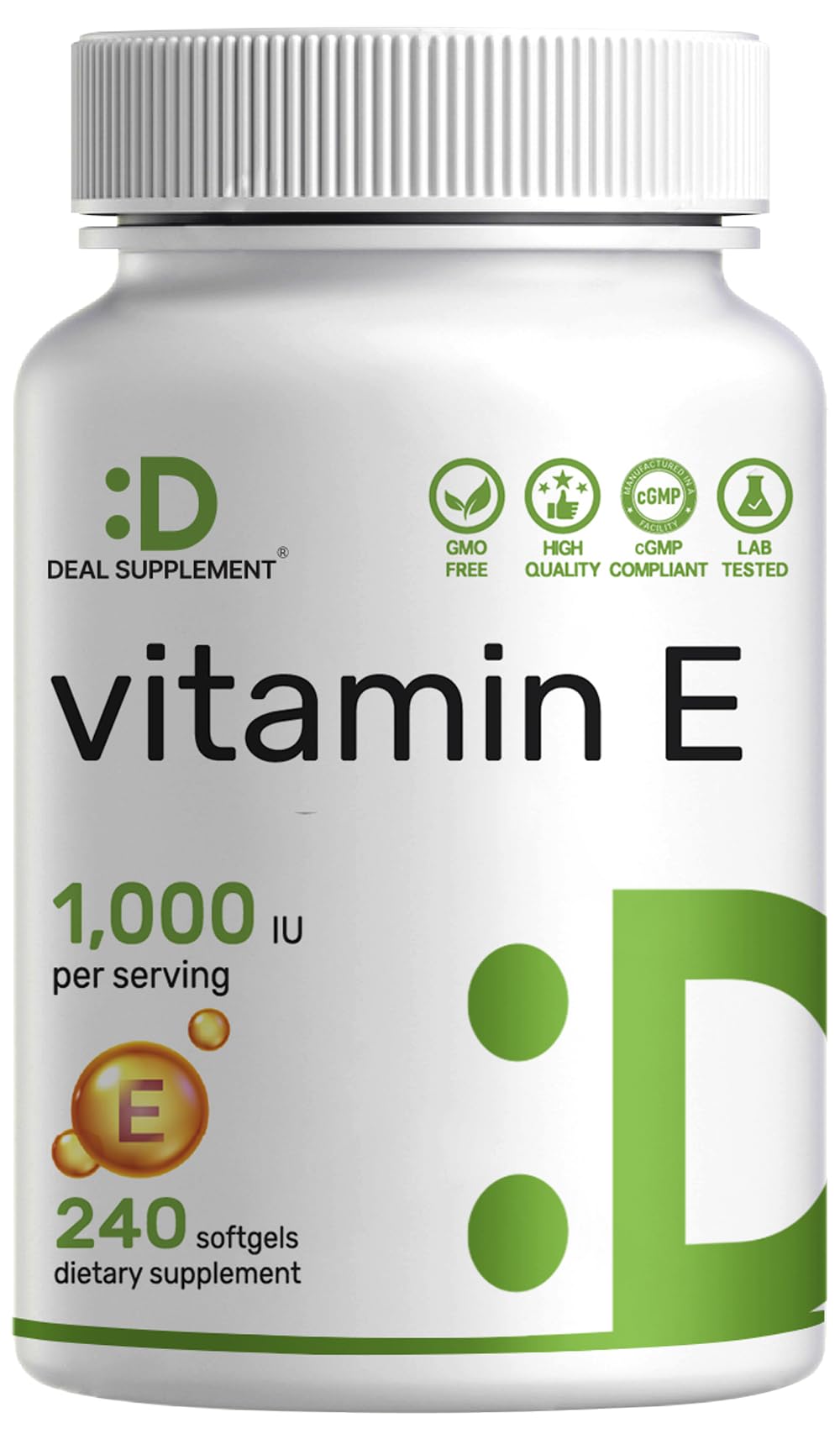 DEAL SUPPLEMENT envase frontal mostrando etiqueta y beneficio antioxidante