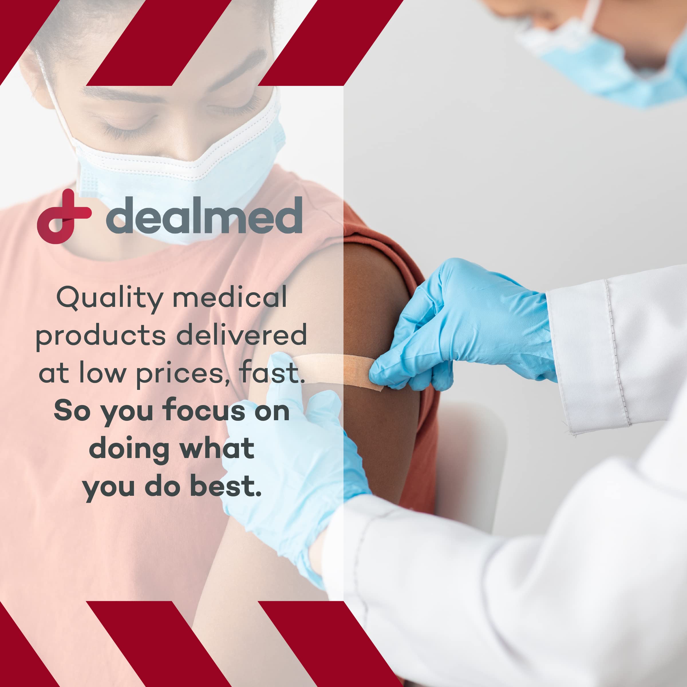 Dealmed venda en contexto doméstico, botiquín listo y organizado