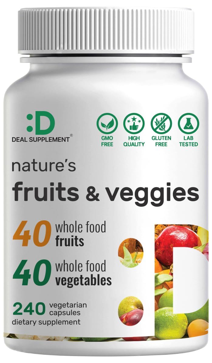 DEAL SUPPLEMENT frontal del envase muestra la mezcla de 80 superalimentos