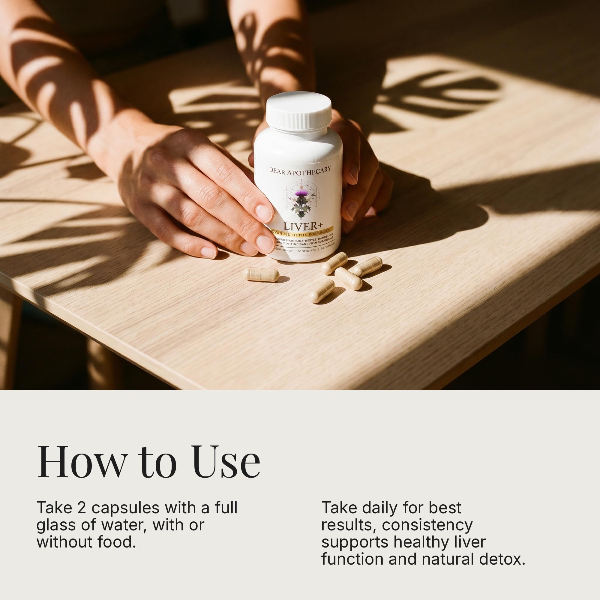 Cápsulas Dear Apothecary en mano para comparar tamaño y facilidad de uso