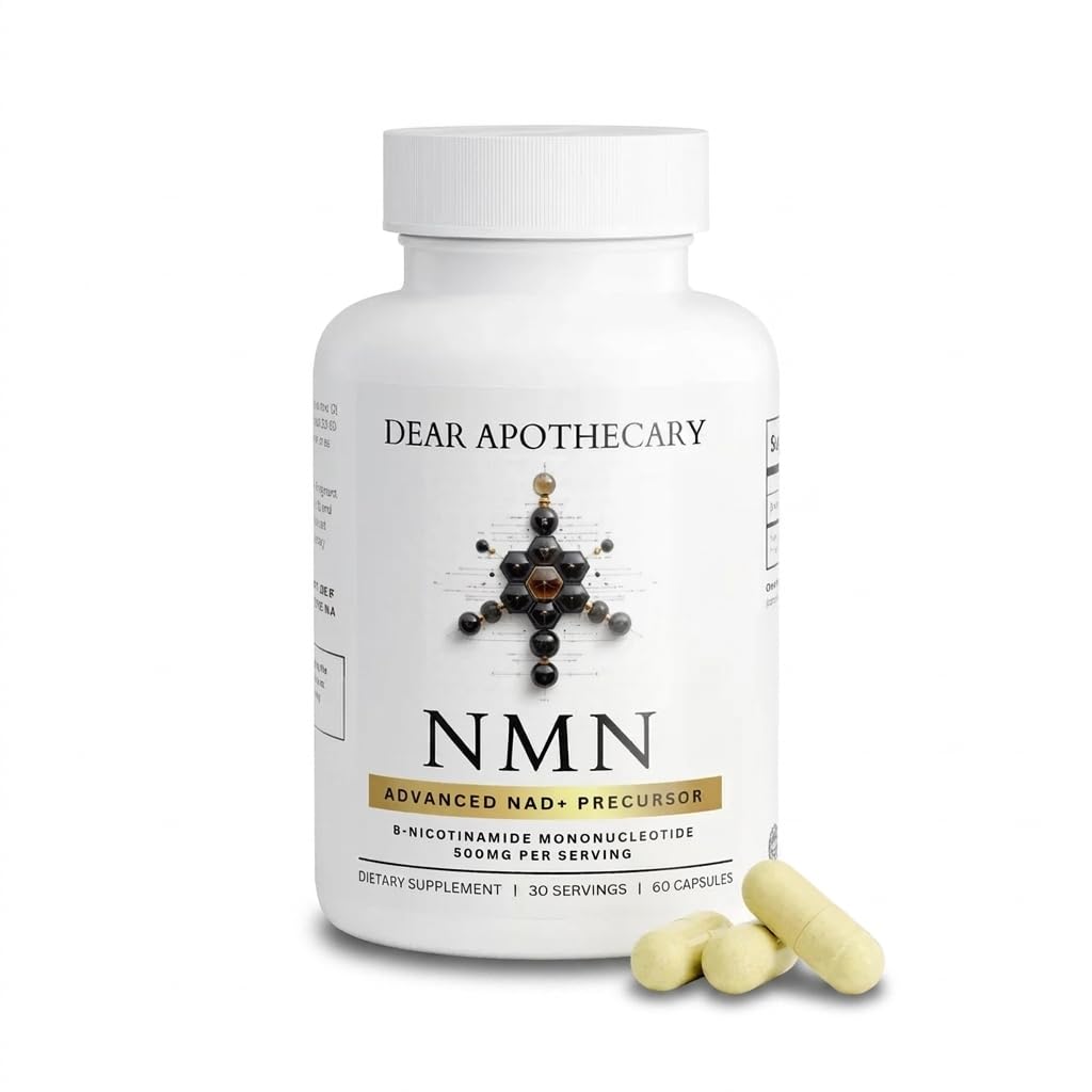 Dear Apothecary frasco frontal mostrando etiqueta clara y beneficios