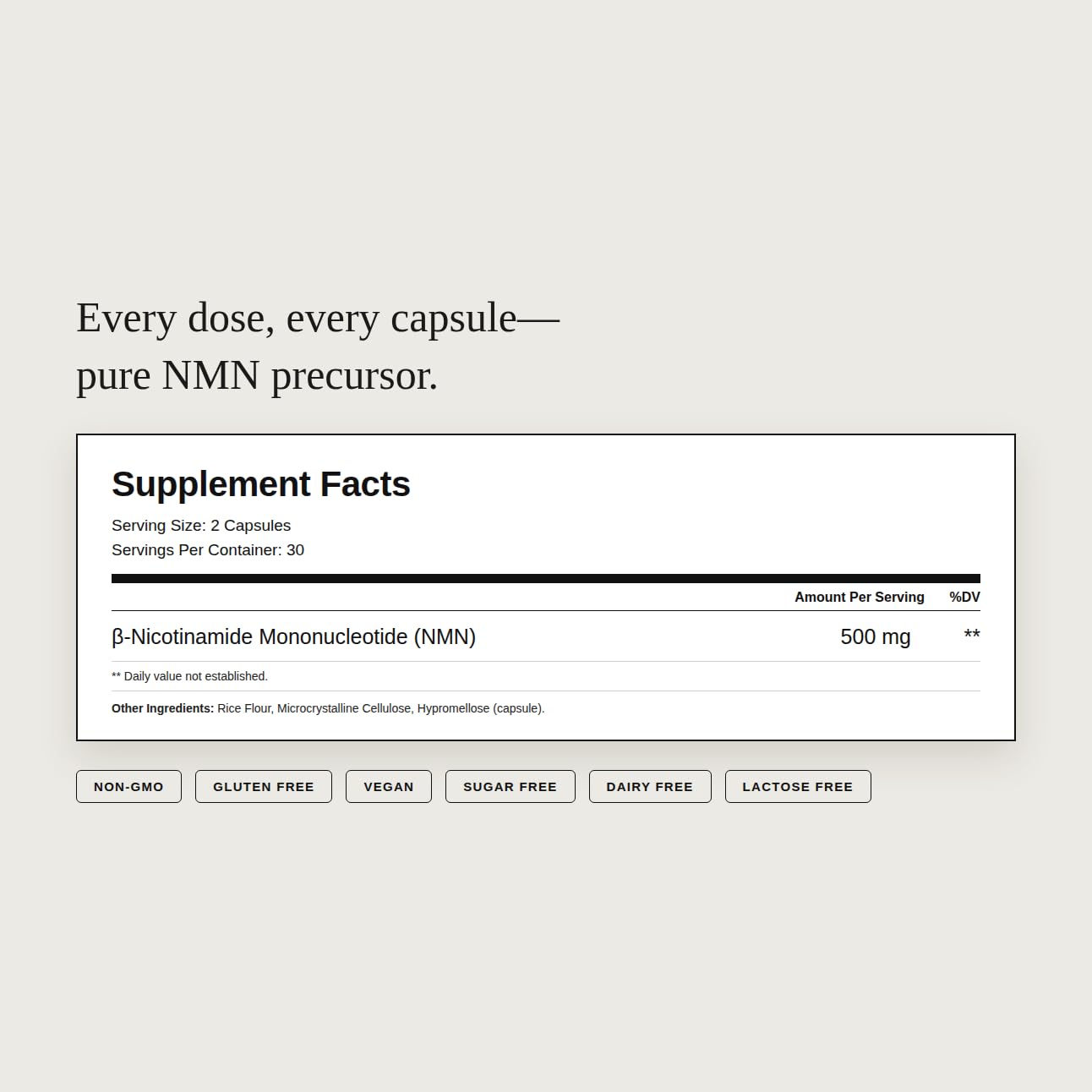 Dear Apothecary textura del polvo NMN puro y apariencia fina