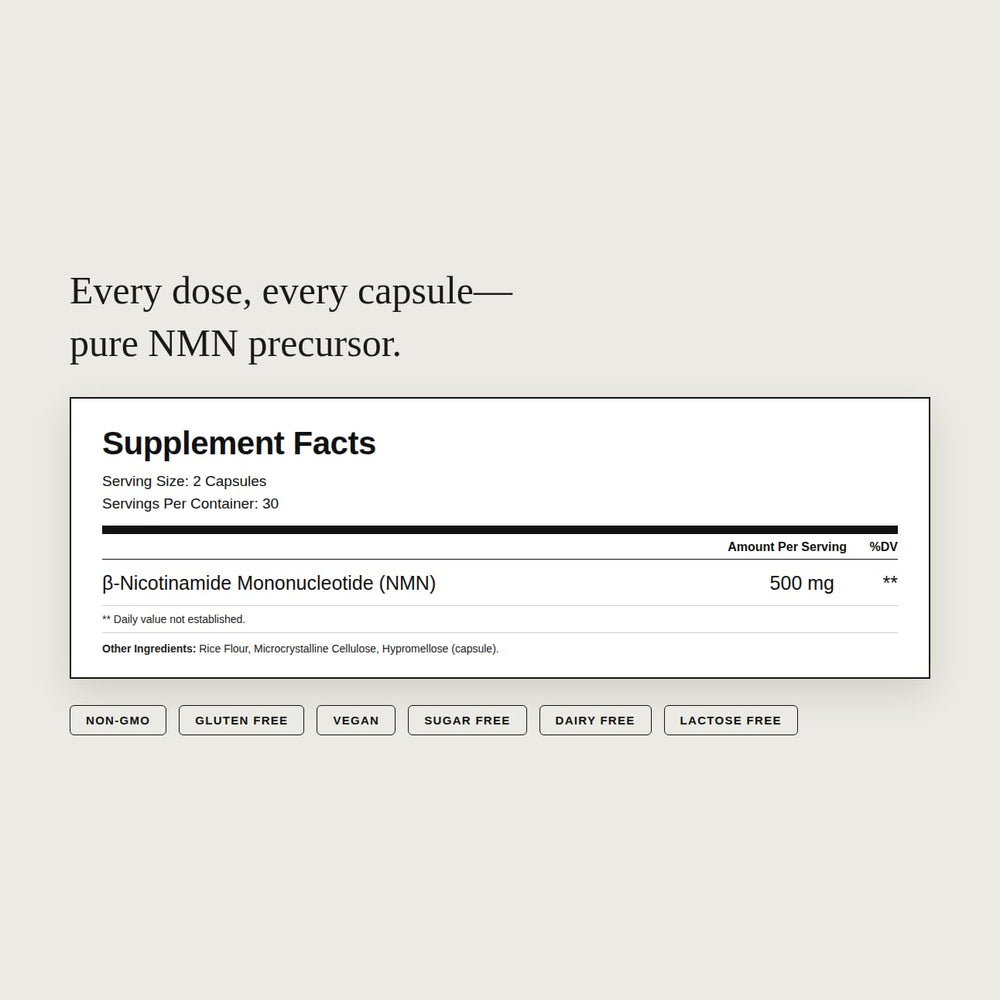 Dear Apothecary textura del polvo NMN puro y apariencia fina