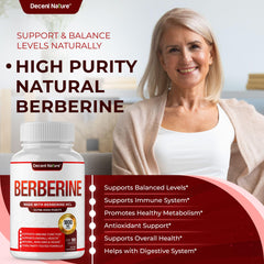 Etiqueta de DECENT NATURE con lista de ingredientes y datos de pureza visibles