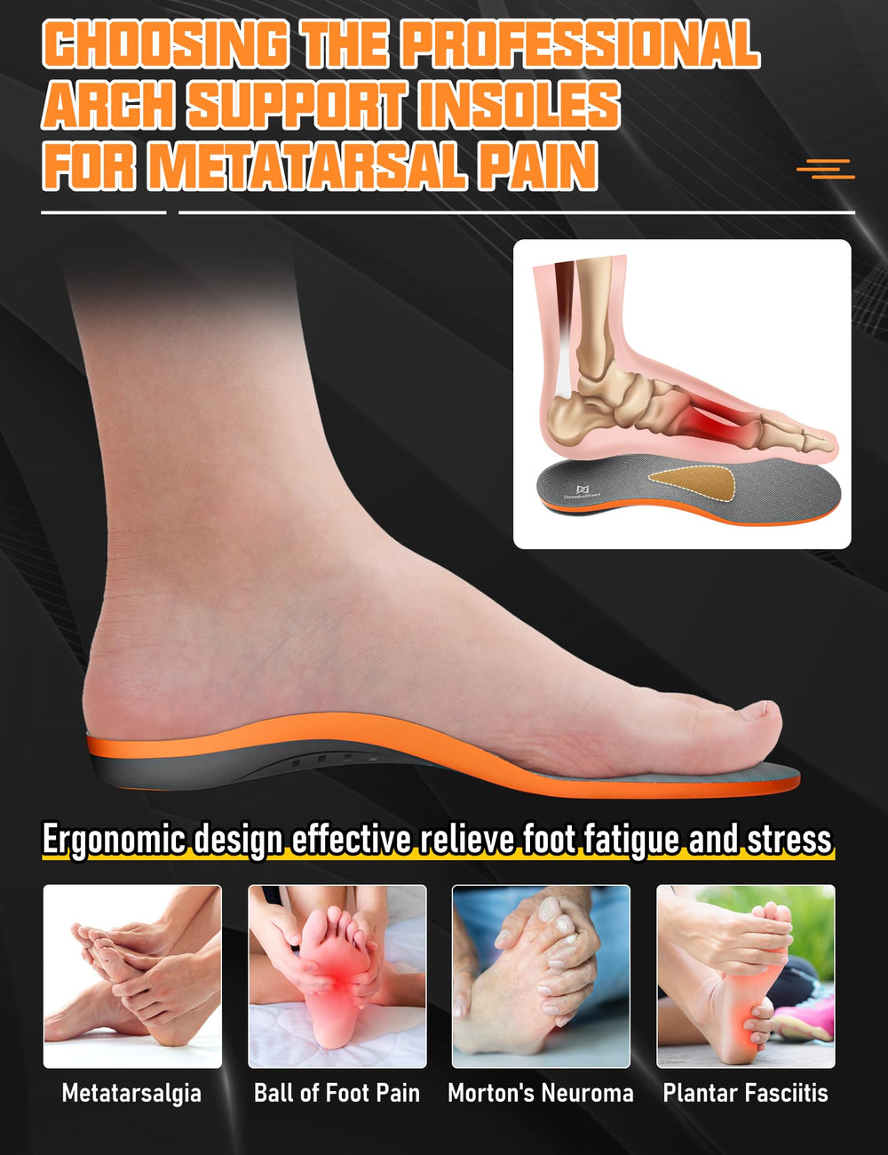 Deepballfeet detalle de PU y gel que absorbe impactos eficazmente